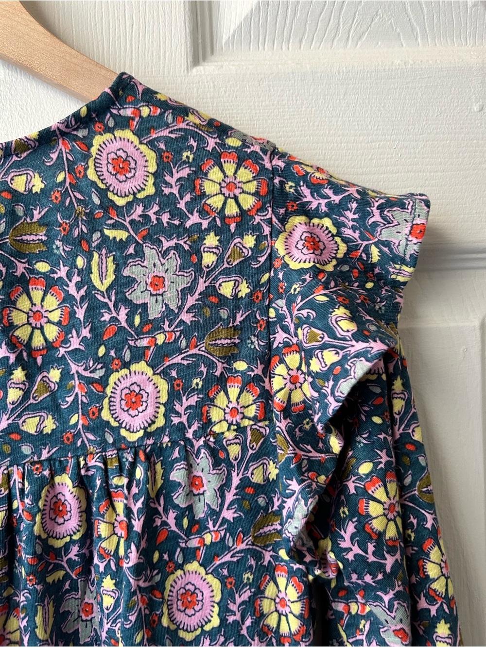 Boden Floral Ruffle Trim Dress US4 EUC - Picture 5 of 13